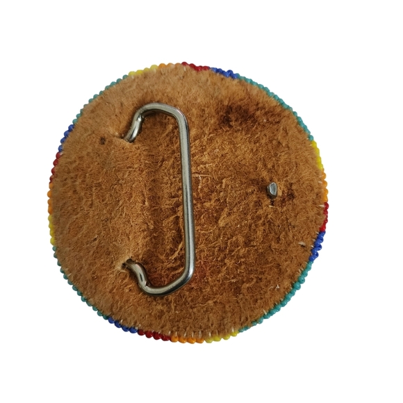 SOUTHWESTERN BEADED CIRCULAR BELT BUCKLE main image 5